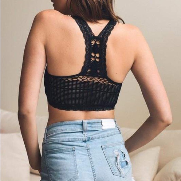 Black Lace Trimmed Bralette - Picture 6 of 6